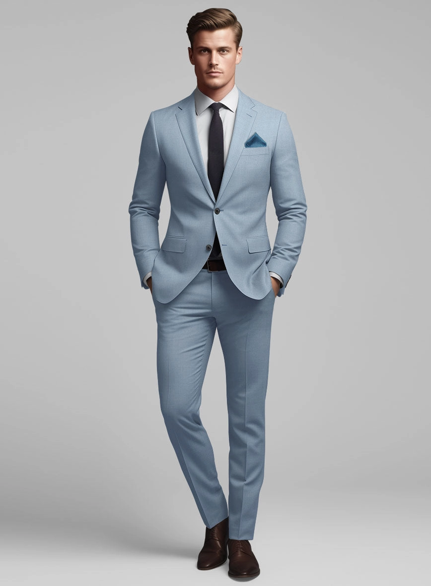 Marco Stretch Ebony Blue Wool Suit