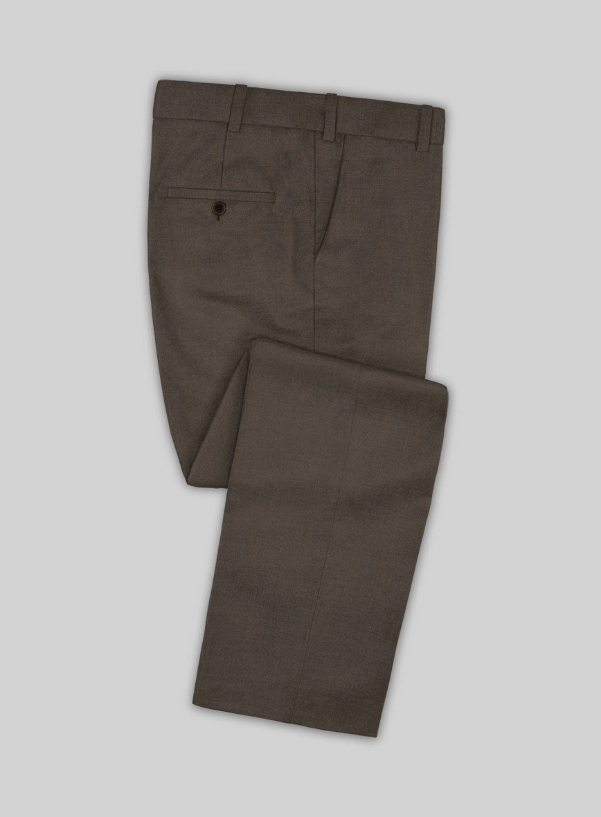 Marco Stretch Mud Brown Wool Suit