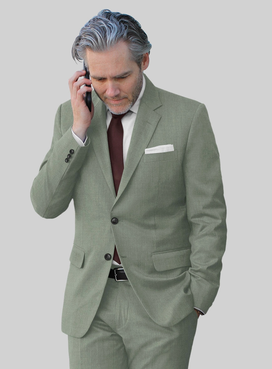 Marco Stretch Oak Green Wool Suit