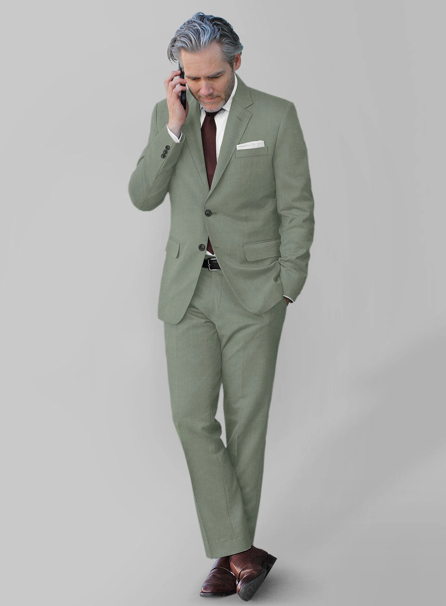 Marco Stretch Oak Green Wool Suit