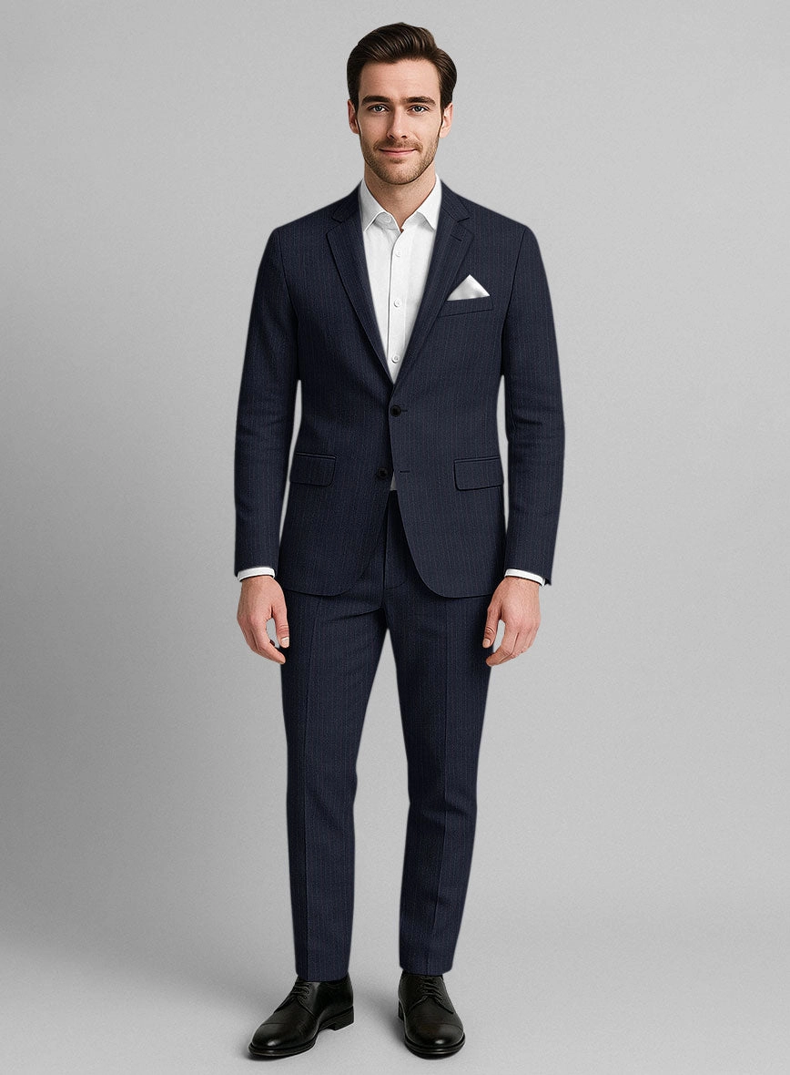 Marco Stretch Rivetti Stripe Wool Suit