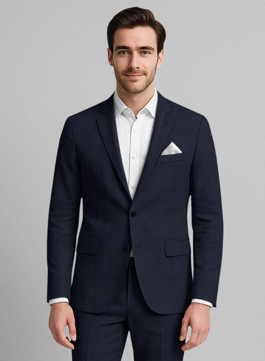 Marco Stretch Rivetti Stripe Wool Suit
