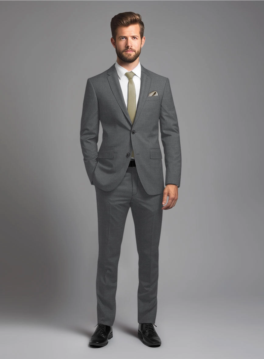 Marco Stretch Steel Gray Wool Suit
