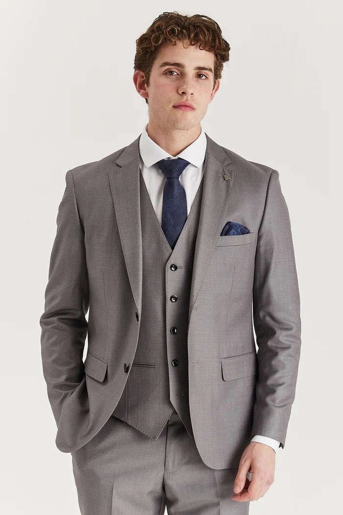 Men’s Grey Tailored 3 Piece Suit Formal Classic Suit