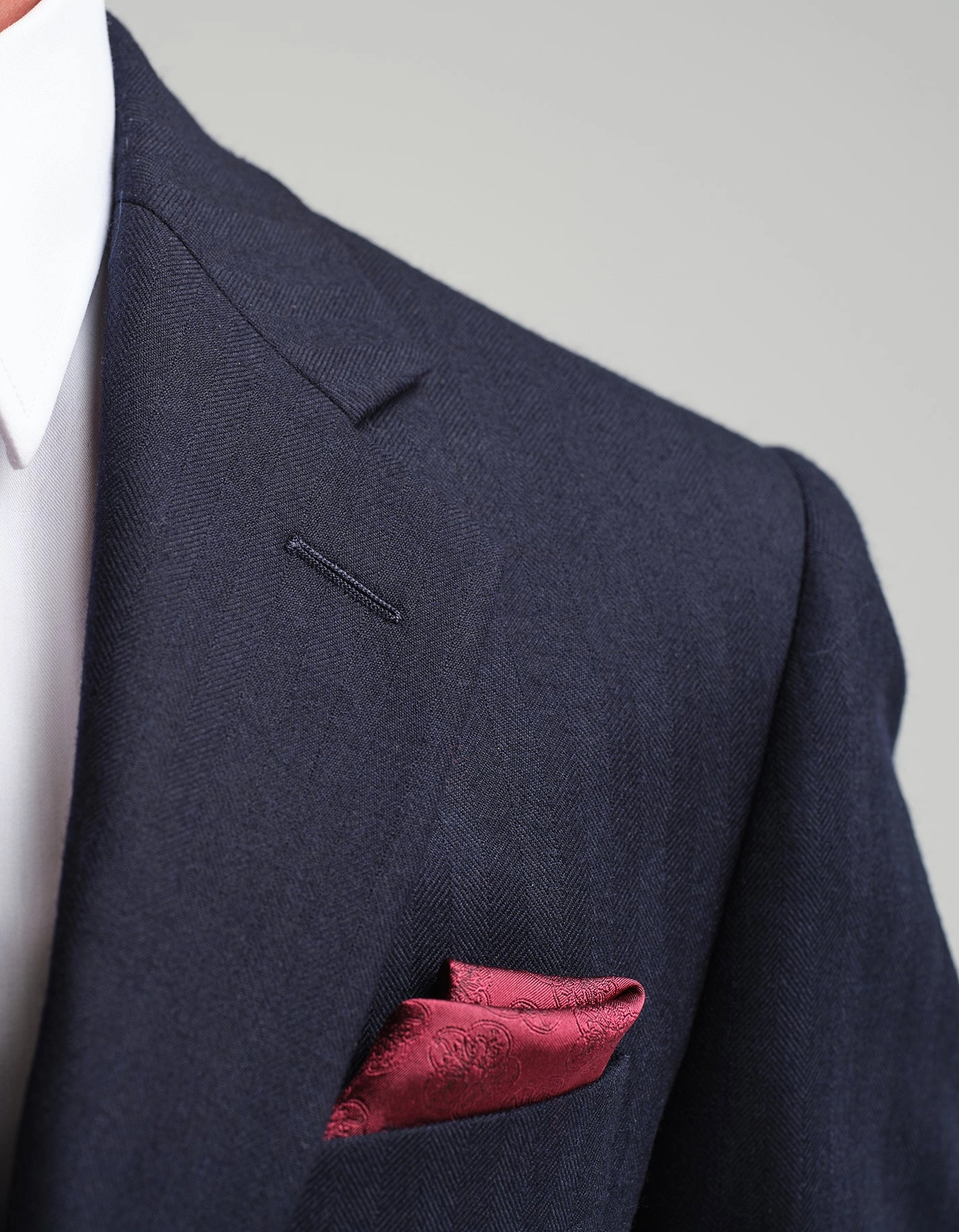 Midnight Navy Herringbone Suit