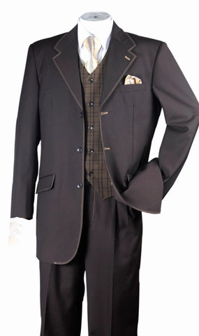Milano Moda 2916-BR Mens Suit