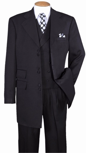 Milano Moda 2917-BLK Mens Suit