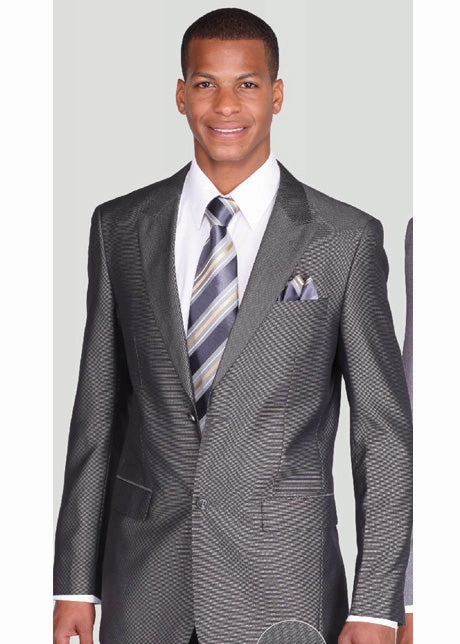 Milano Moda 57021BW Mens Suit