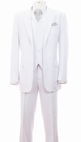 Milano Moda 5702sv-WHT Mens Suit
