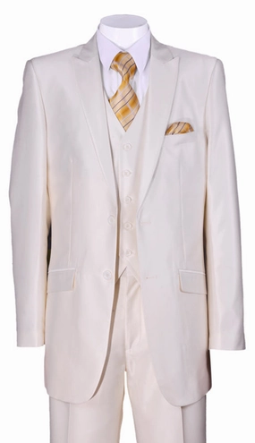 Milano Moda 5702V2-CR Mens Suit