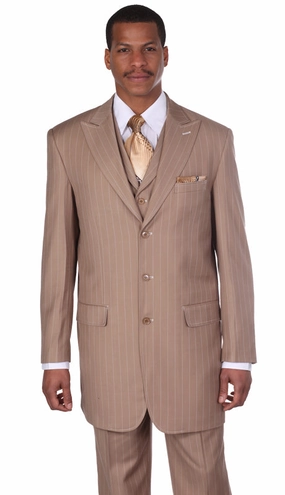 Milano Moda 5903V-TAN Mens Suit
