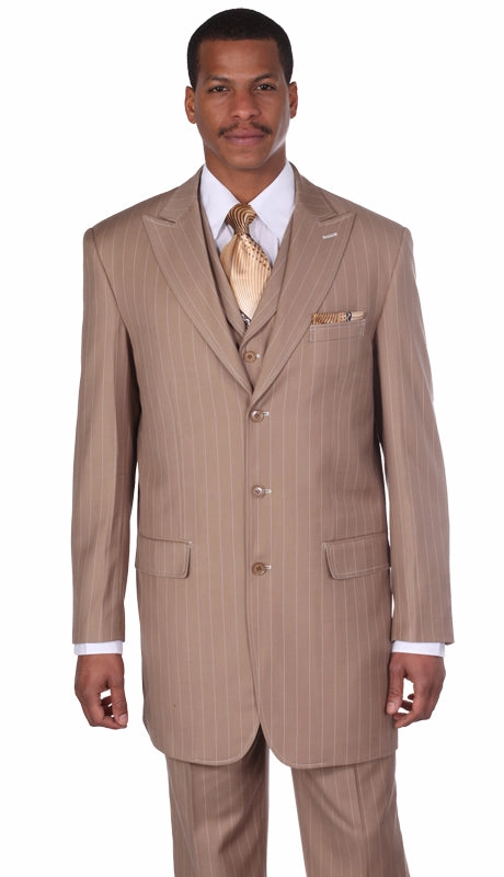 Milano Moda 5903V-TAN Mens Suit