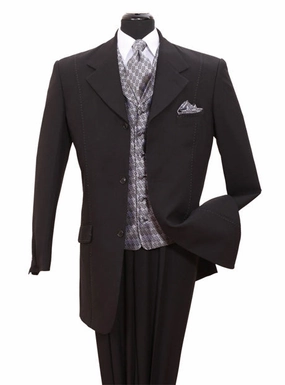 Milano Moda 6802V-BL Mens Suit