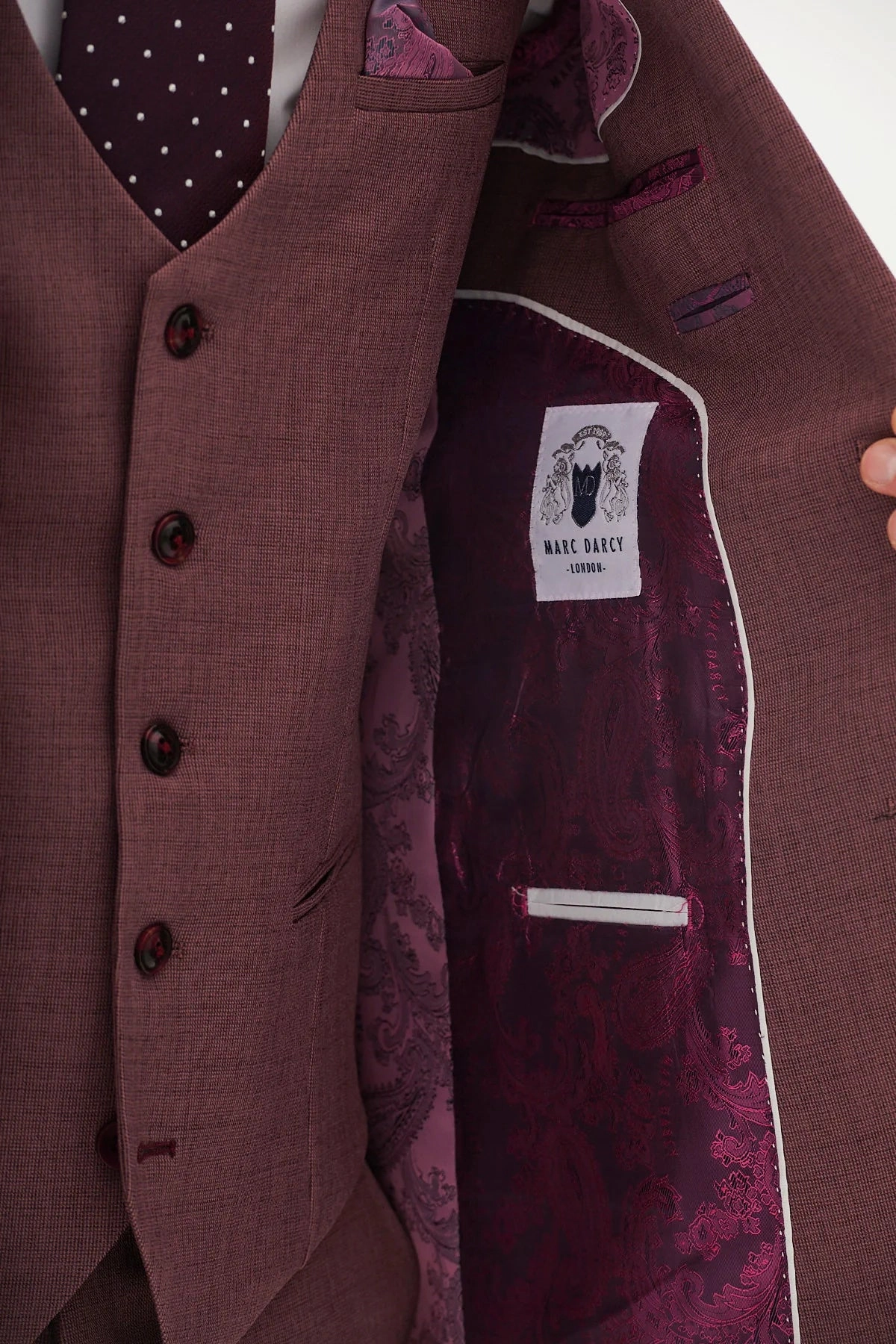 MONTY - Mauve Three Piece Suit