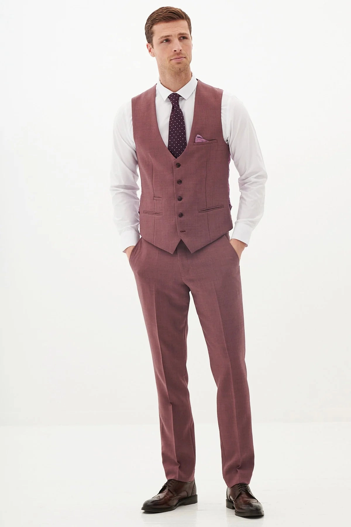 MONTY - Mauve Three Piece Suit
