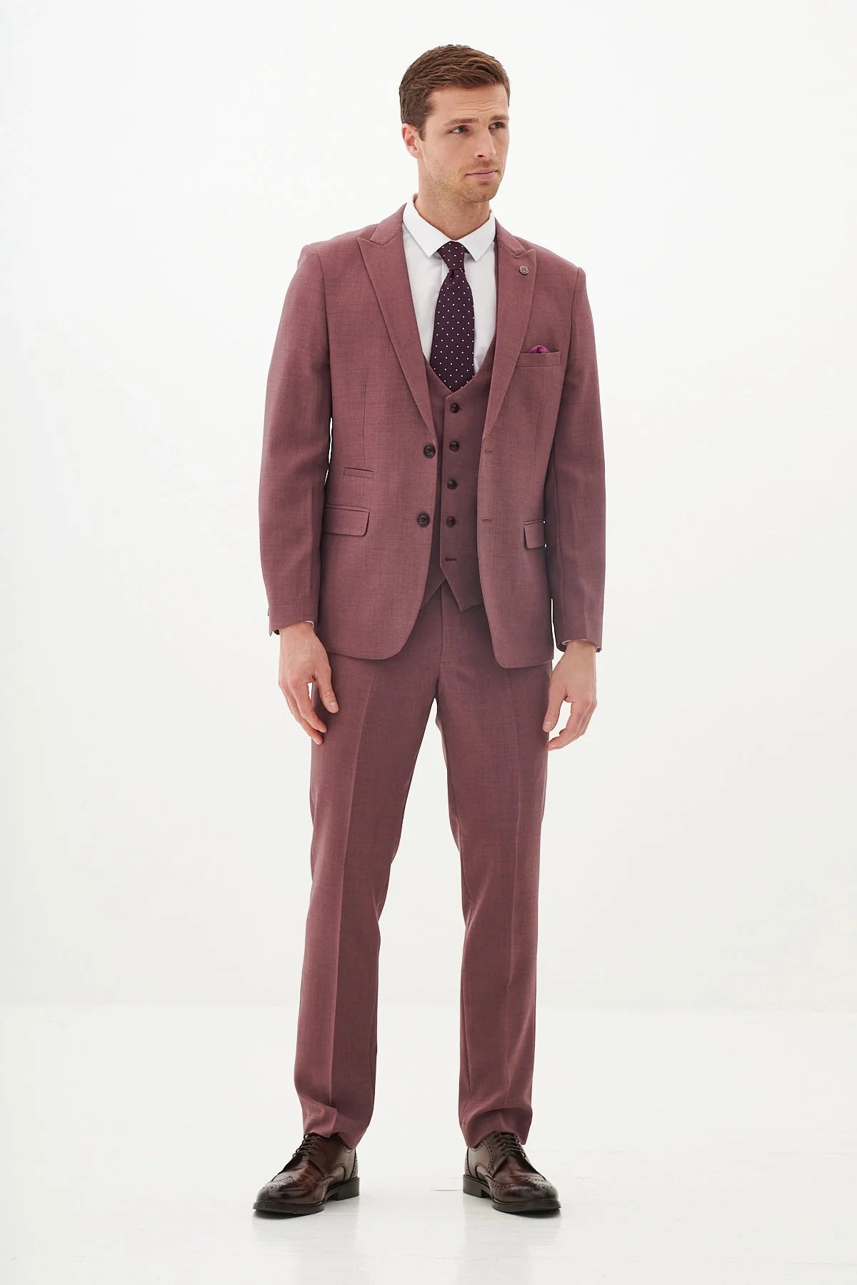 MONTY - Mauve Three Piece Suit