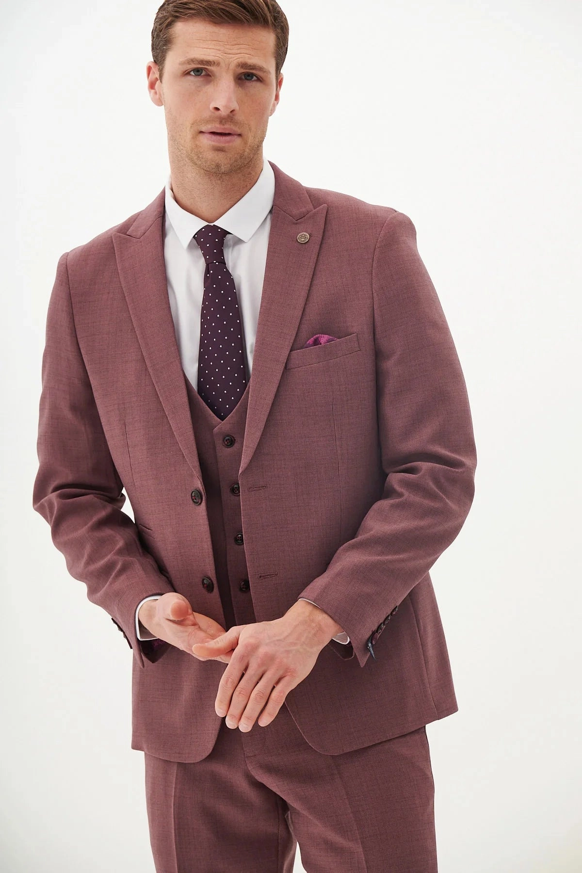 MONTY - Mauve Three Piece Suit