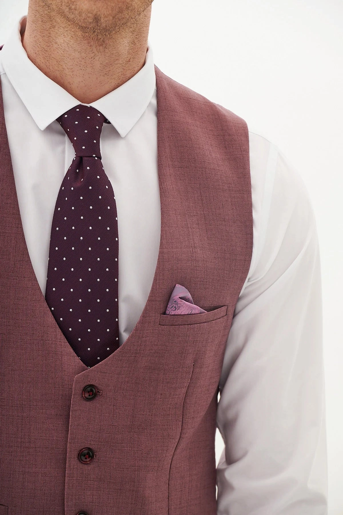 MONTY - Mauve Three Piece Suit
