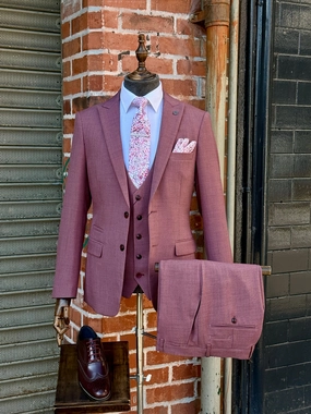 MONTY - Mauve Three Piece Suit