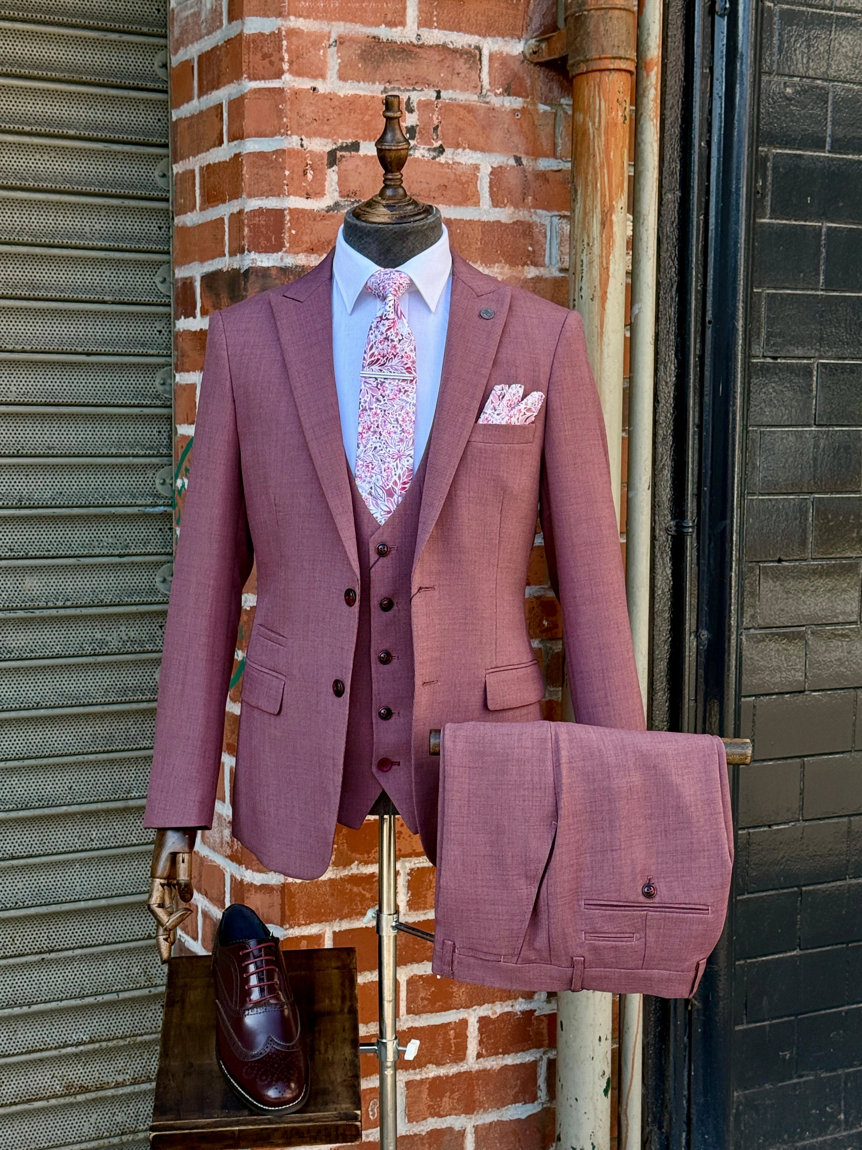 MONTY - Mauve Three Piece Suit