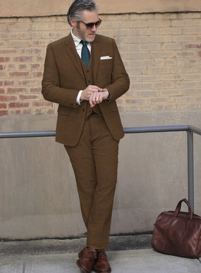 Naples Caffe Brown Tweed Suit