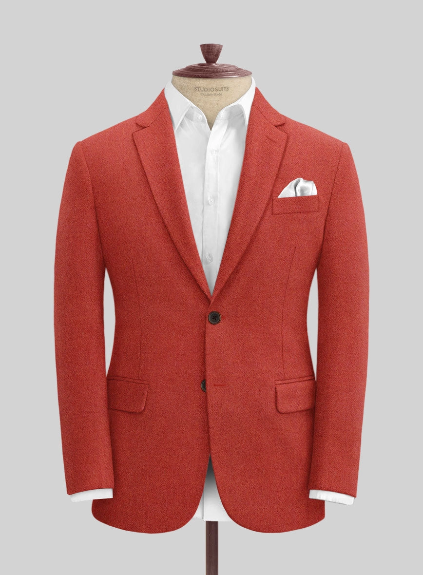 Naples Fiery Orange Tweed Suit
