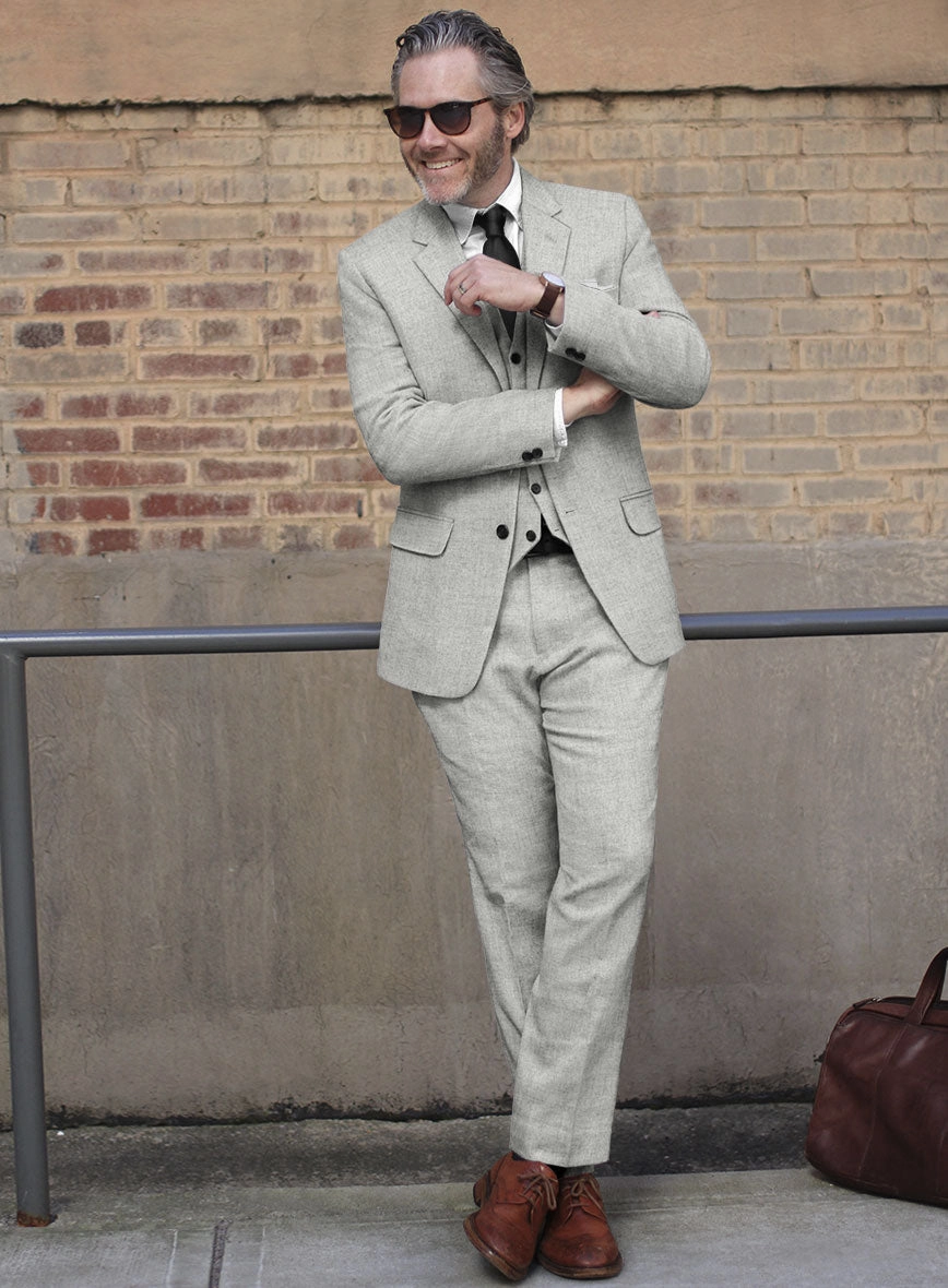 Naples Ice Gray Tweed Suit