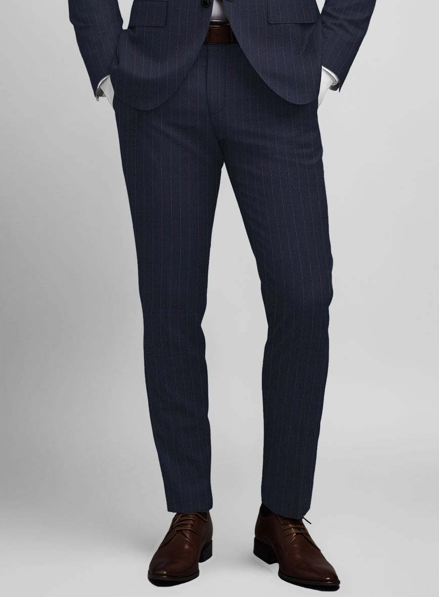 Napolean Abelino Stripe Blue Wool Suit