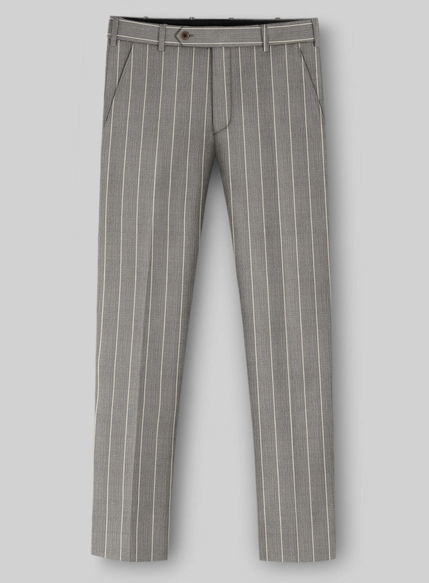 Napolean Alonzo Stripe Gray Wool Suit