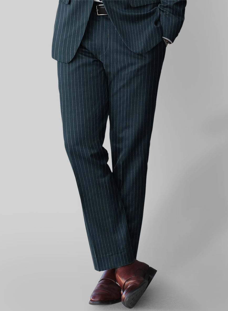 Napolean Argio Stripe Prussian Blue Wool Suit