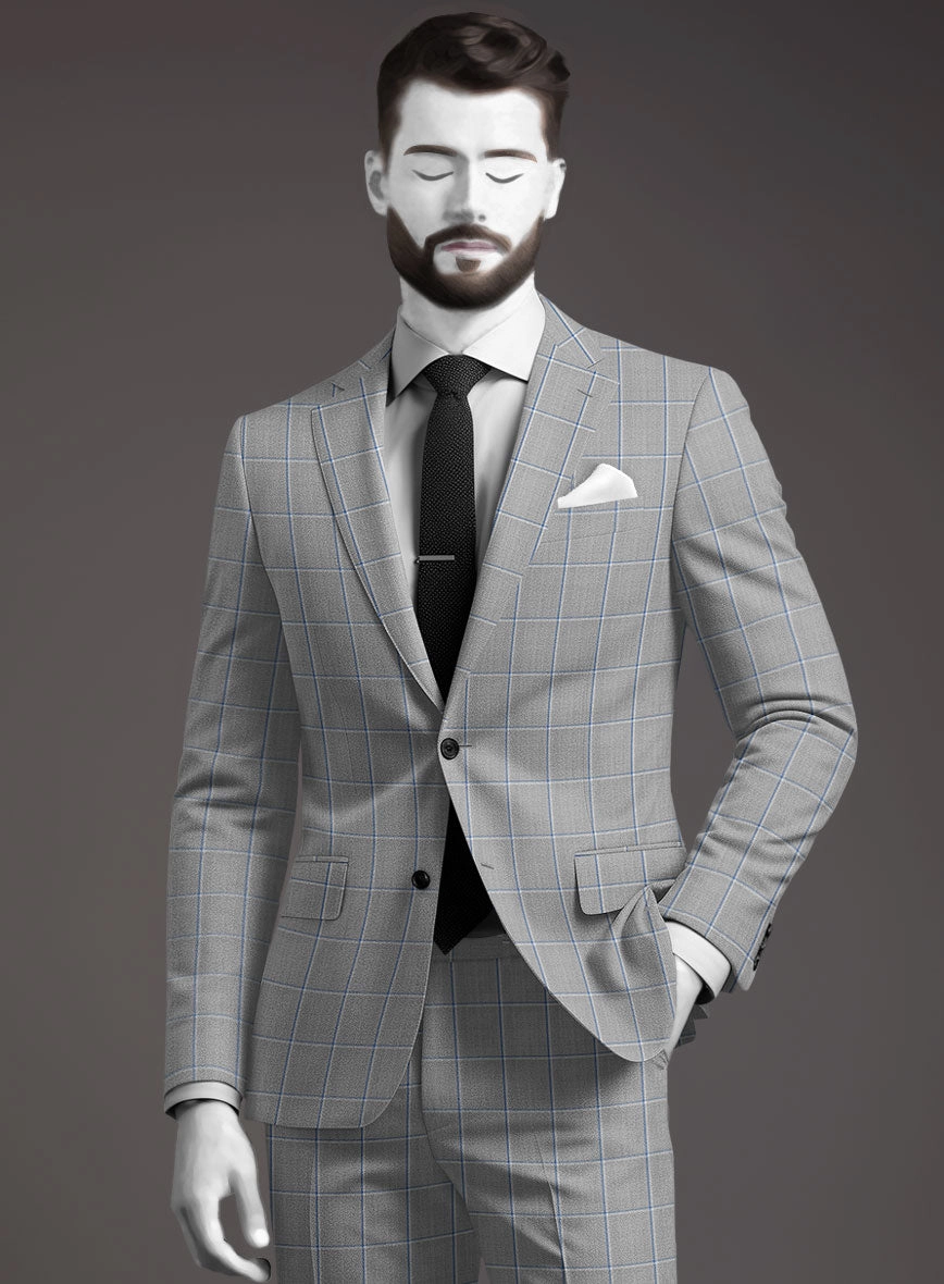 Napolean Aria Light Gray Wool Suit