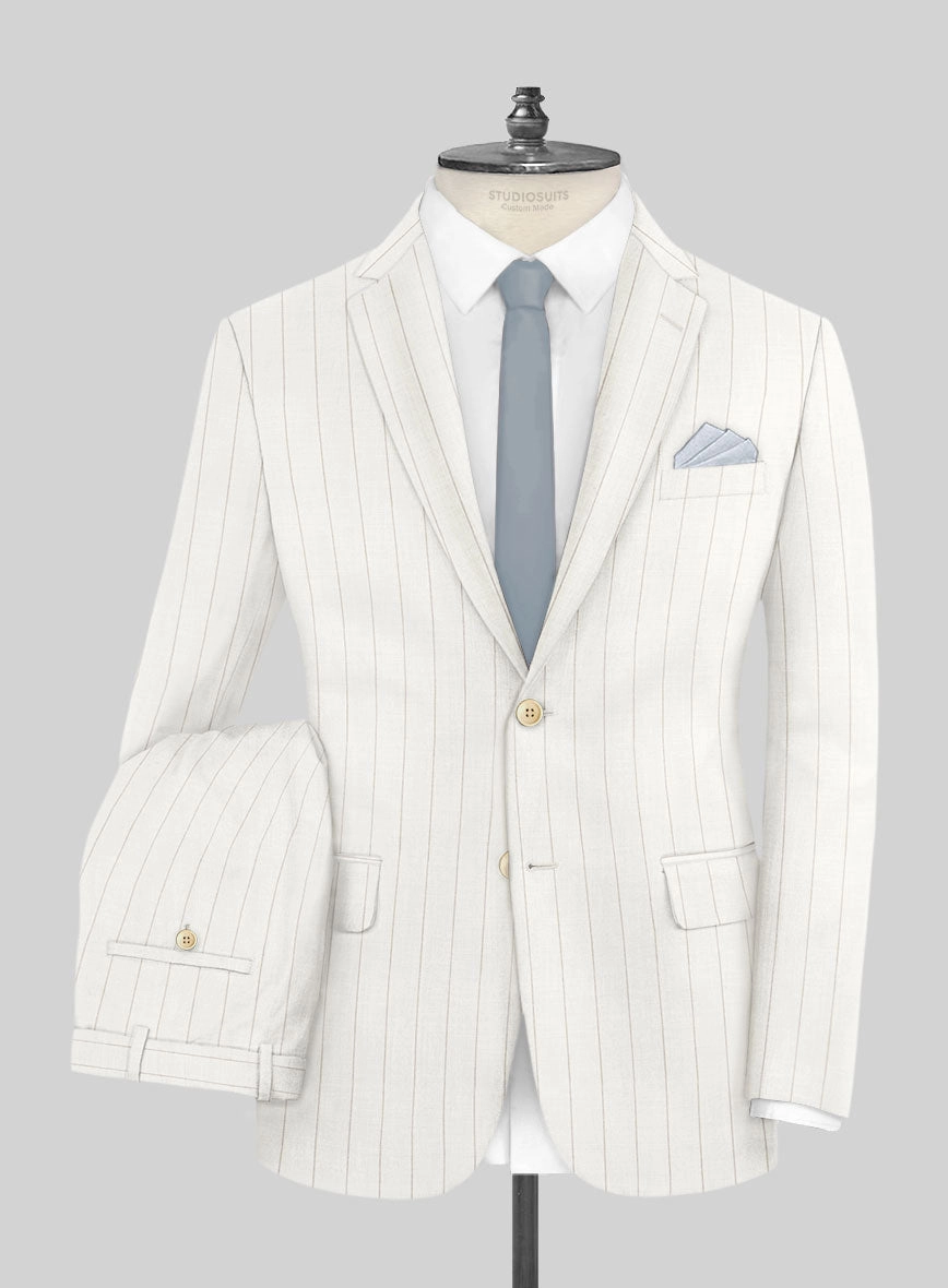 Napolean Artisan Band Ivory Wool Suit