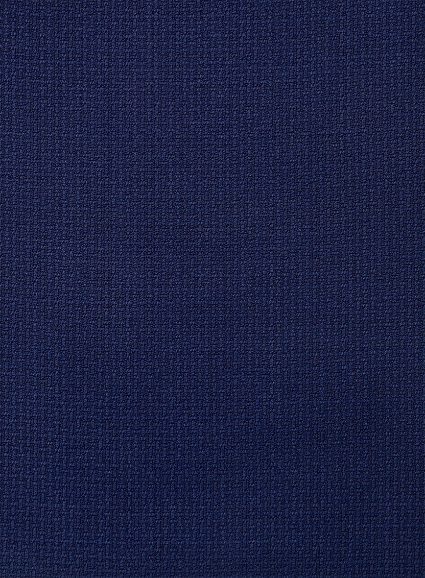 Napolean Basket Weave Blue Wool Suit