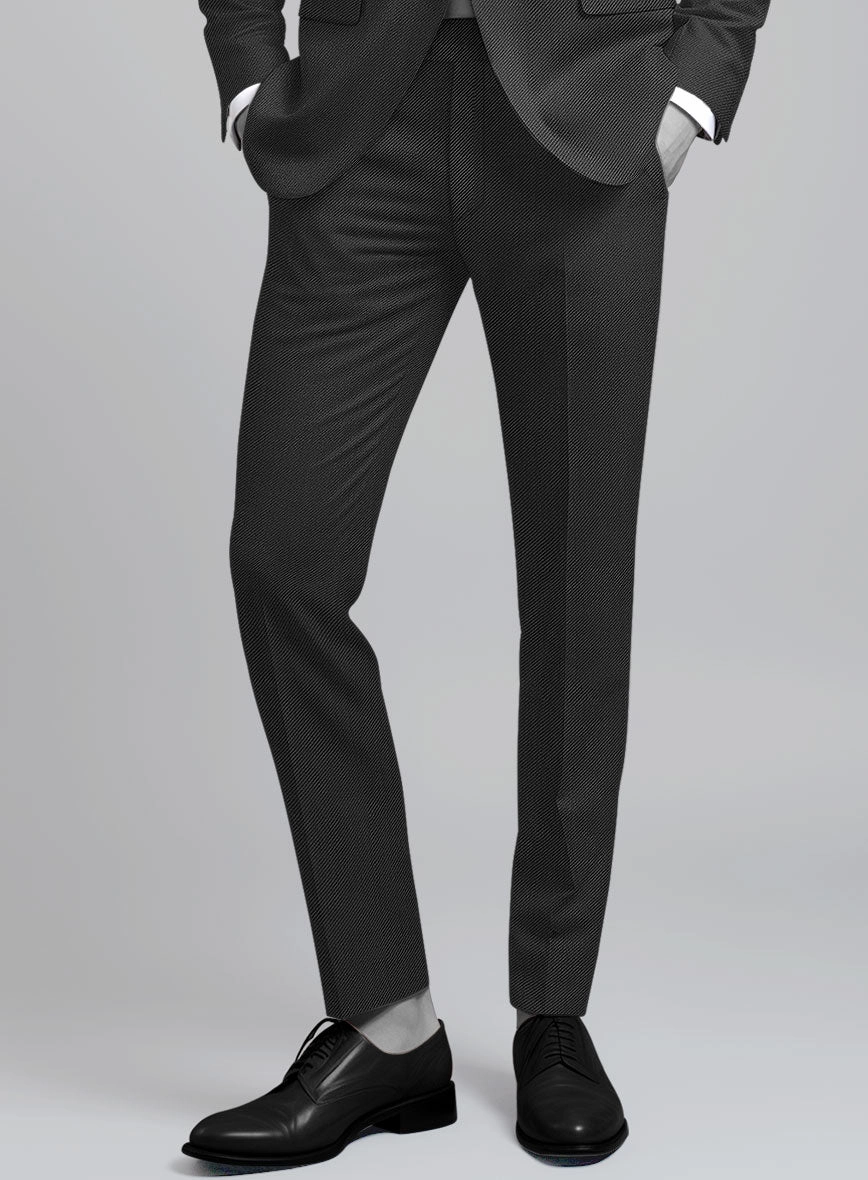 Napolean Cavalry Twill Charcoal Wool Suit