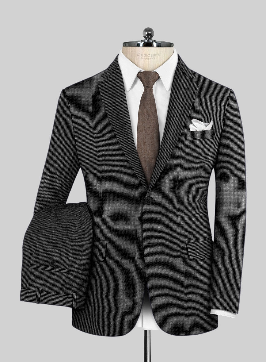 Napolean Cavalry Twill Charcoal Wool Suit