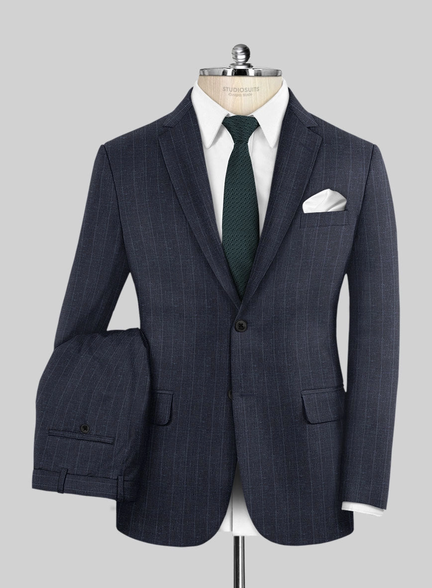 Napolean Como Bar Dark Blue Wool Suit