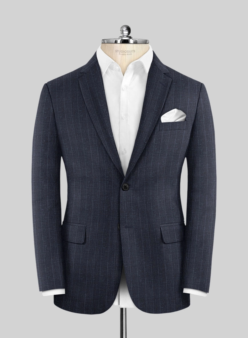 Napolean Como Bar Dark Blue Wool Suit