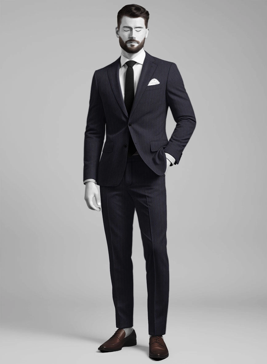 Napolean Elias Stripe Navy Wool Suit