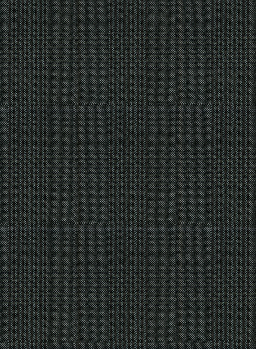 Napolean Esso Tartan Olive Wool Suit