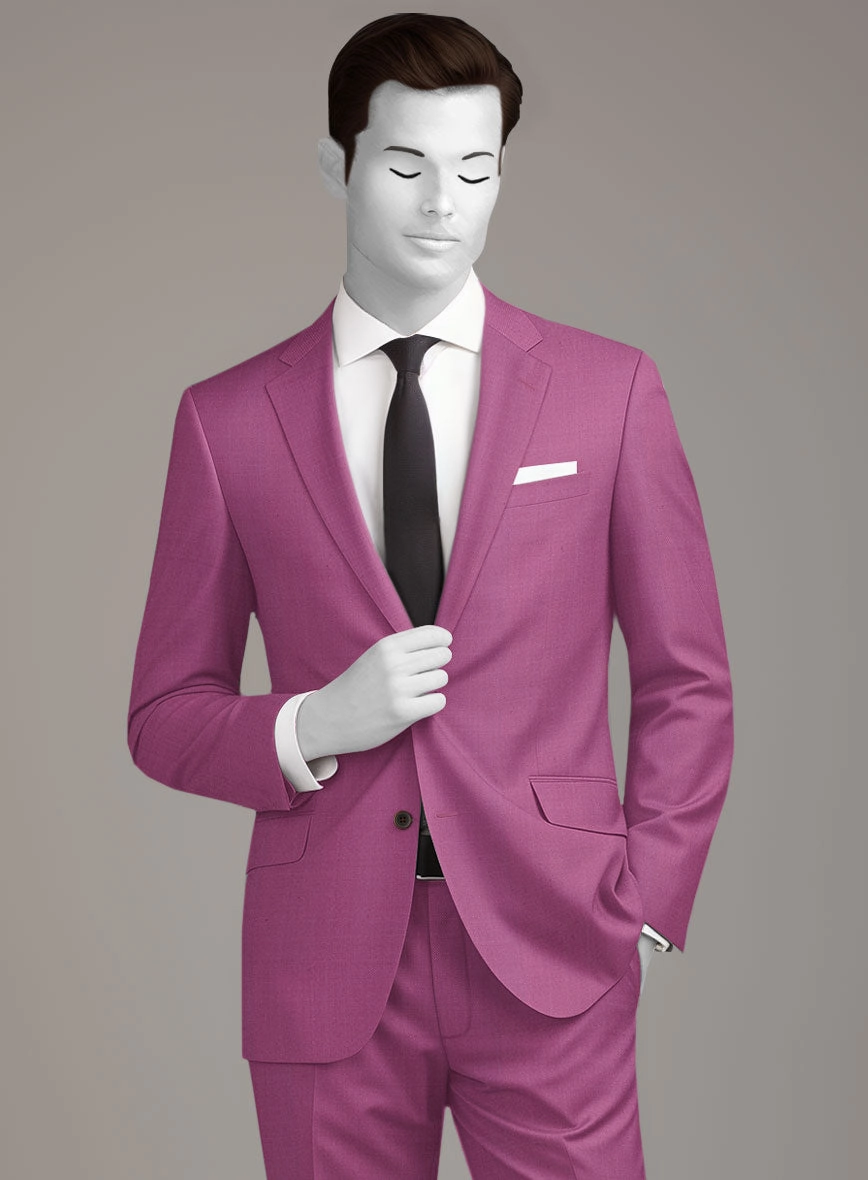 Napolean Fuchsia Pink Wool Suit