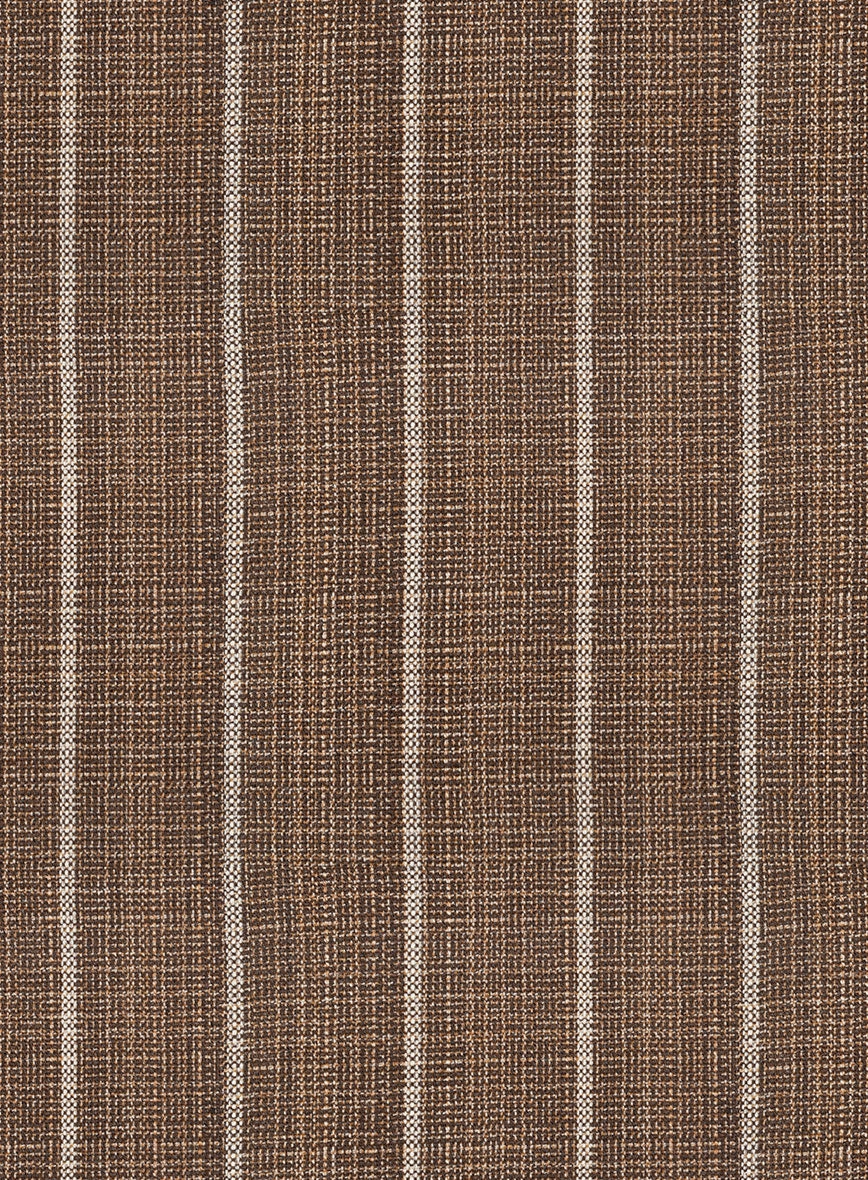Napolean Gavino Stripe Brown Wool Suit