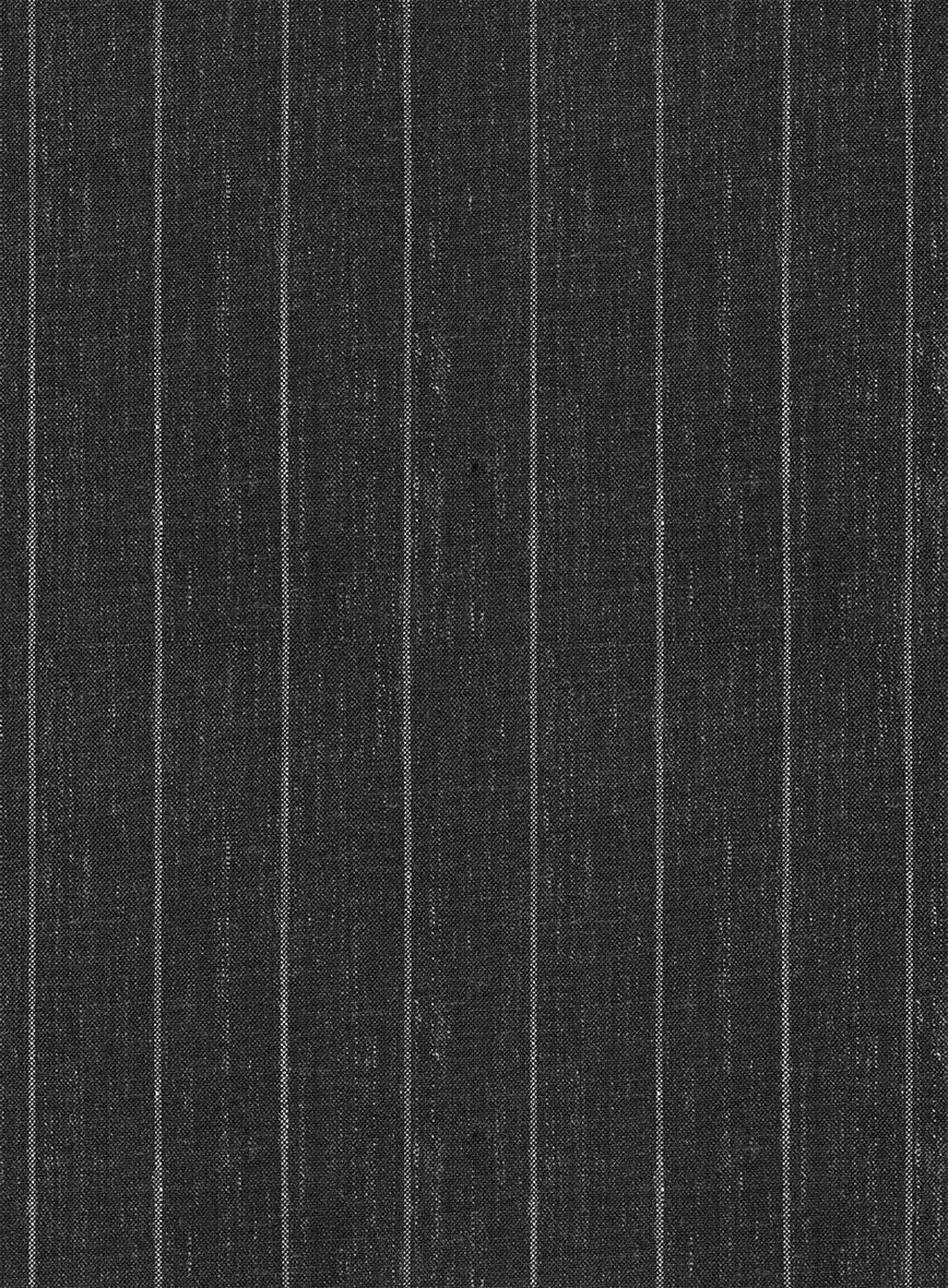 Napolean Genova Stripe Charcoal Wool Suit
