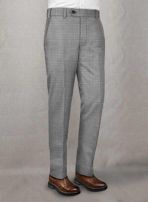 Napolean Mini Houndstooth White Wool Suit
