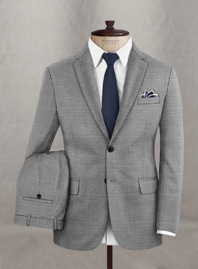 Napolean Mini Houndstooth White Wool Suit