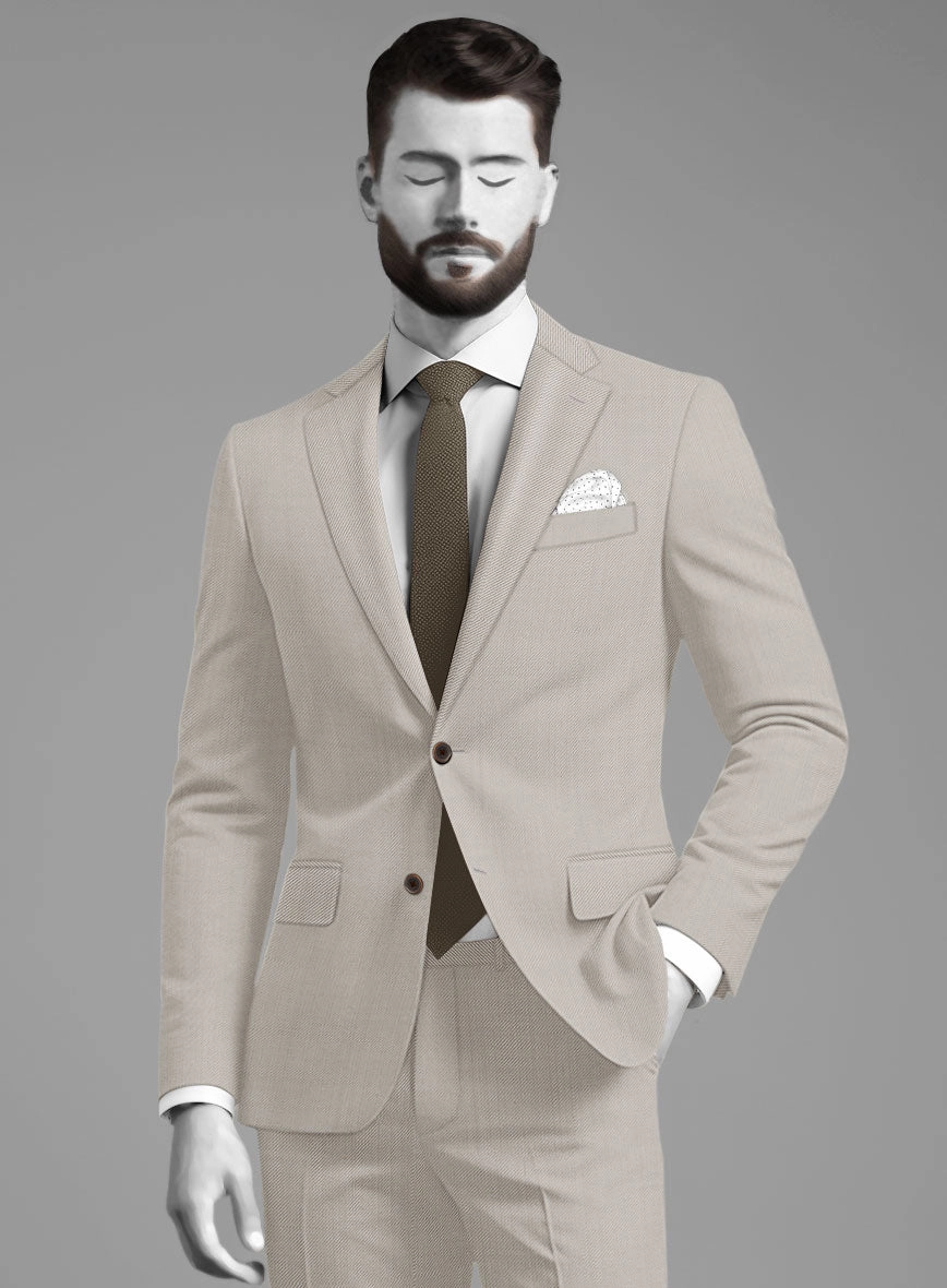 Napolean Muted Beige Wool Suit