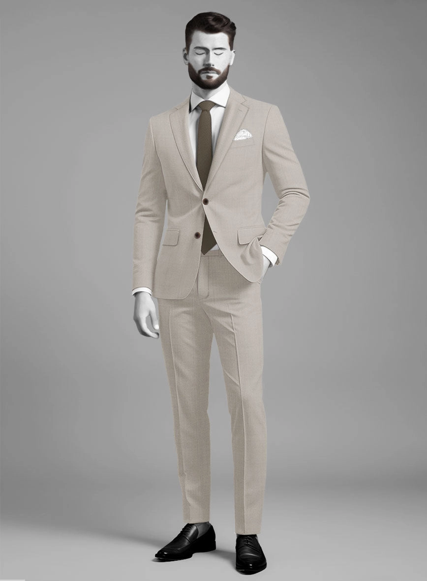Napolean Muted Beige Wool Suit