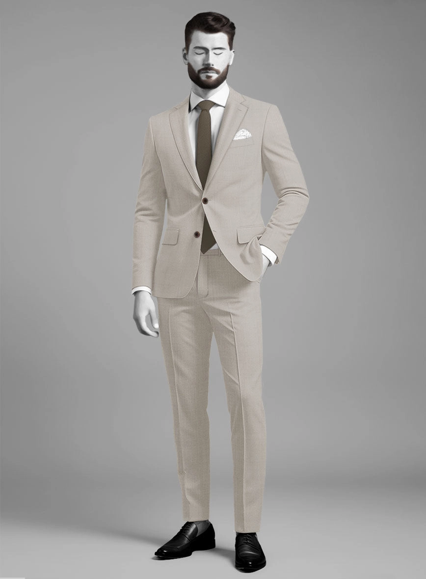 Napolean Muted Beige Wool Suit