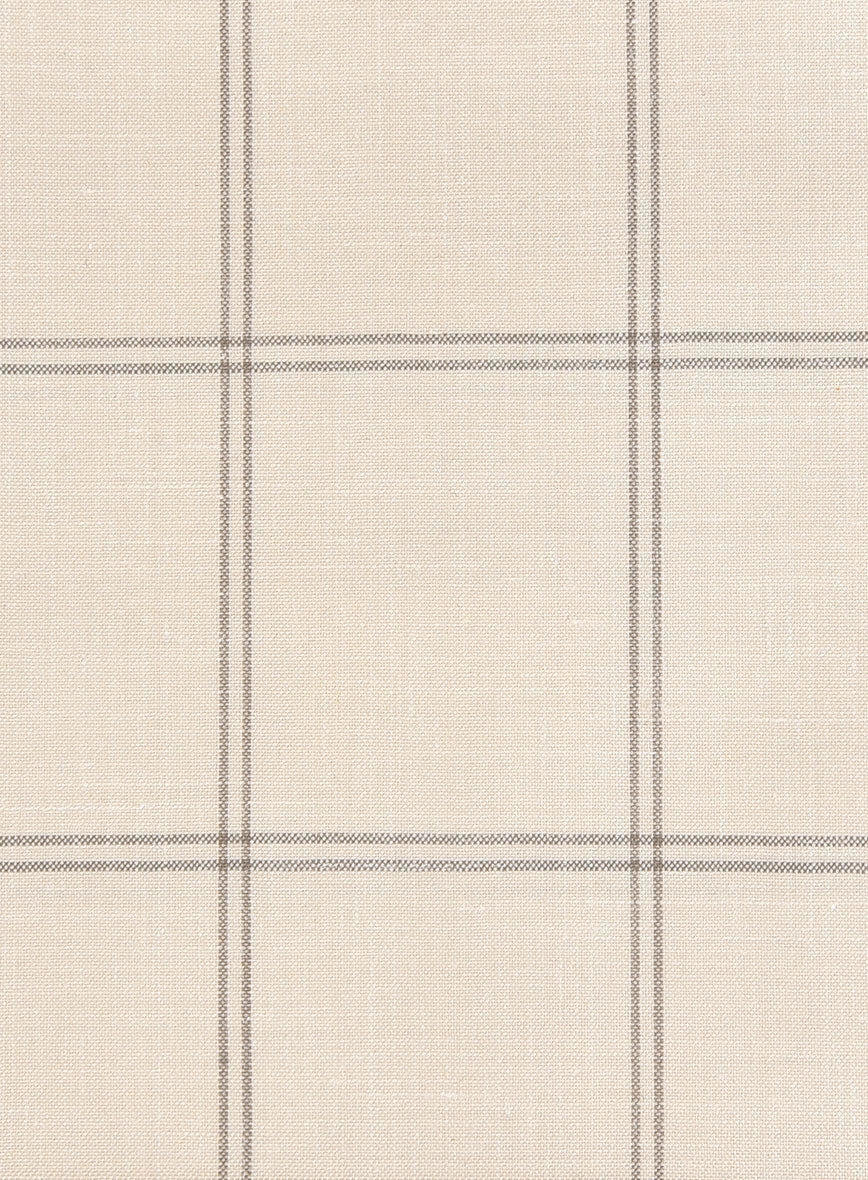 Napolean Noemi Windowpane Beige Wool Suit
