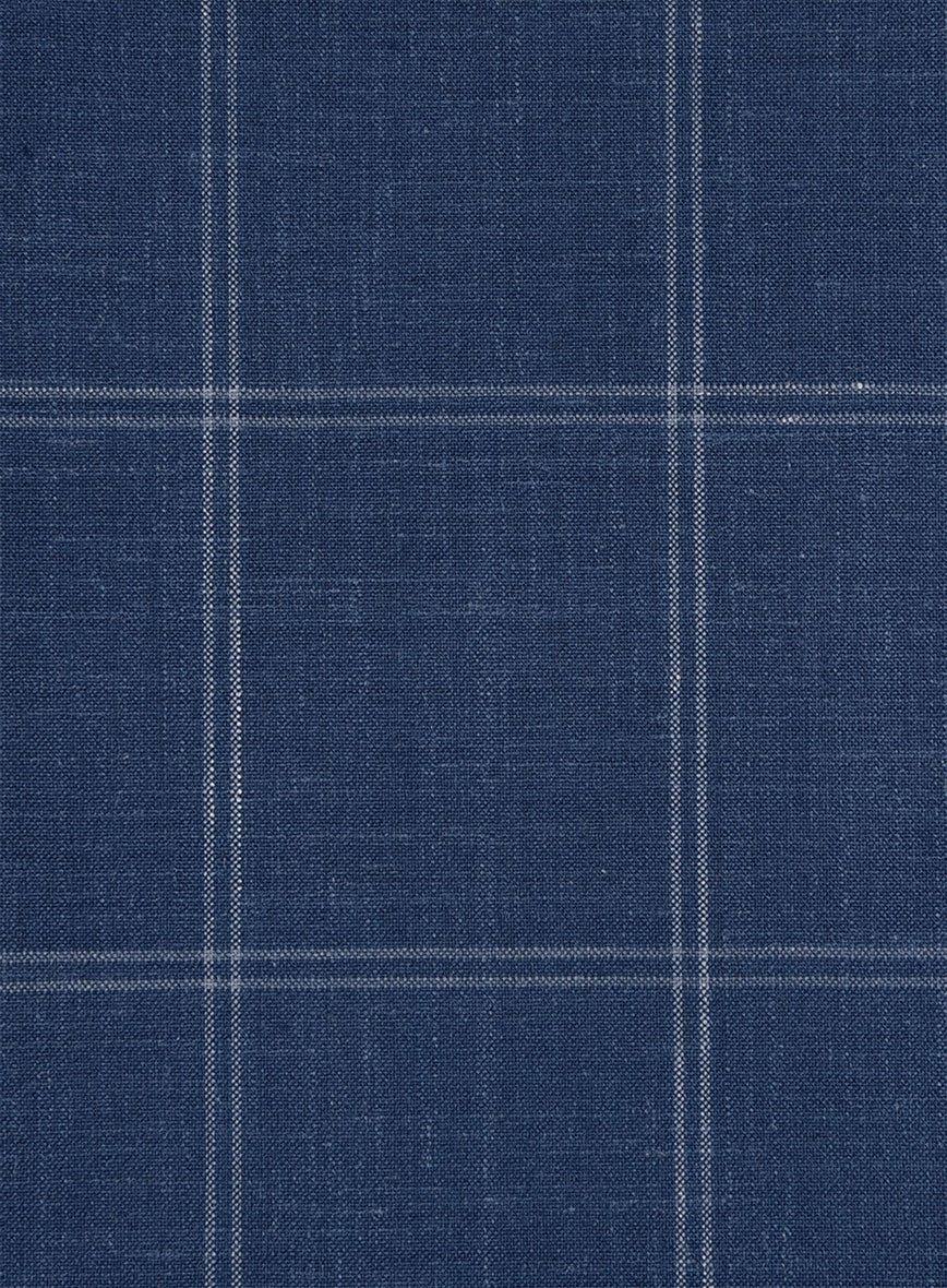 Napolean Noemi Windowpane Blue Wool Suit