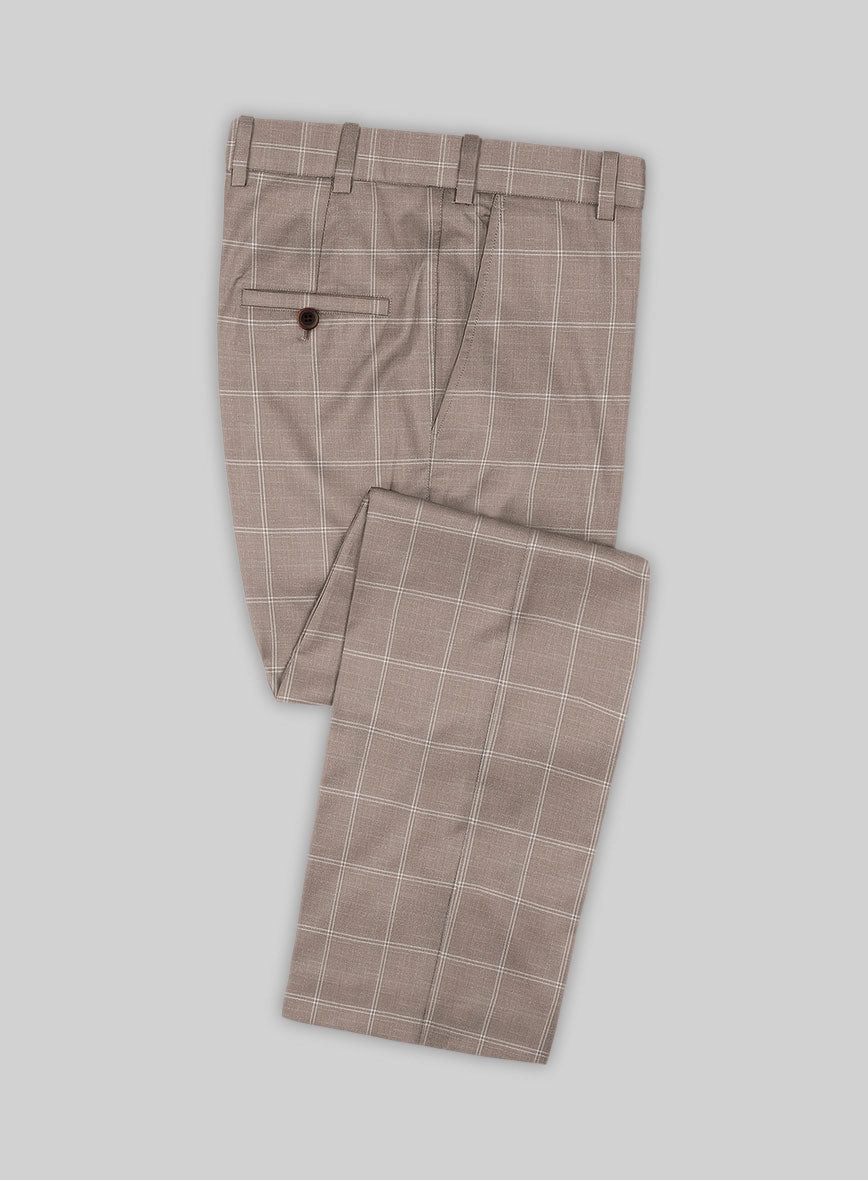 Napolean Noemi Windowpane Brown Wool Suit